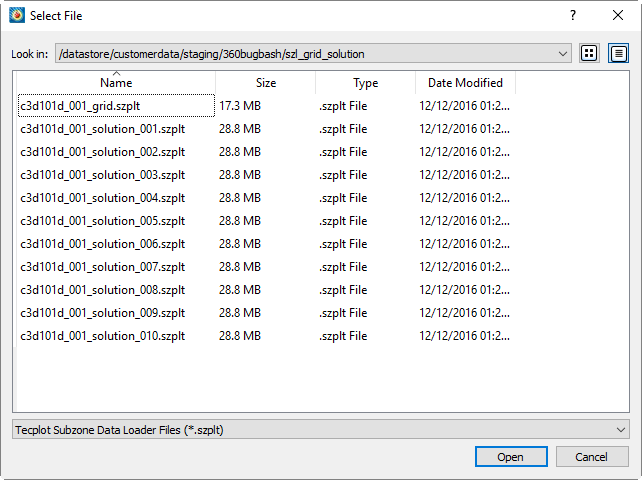 Loading Remote Data using Tecplot SZL Server