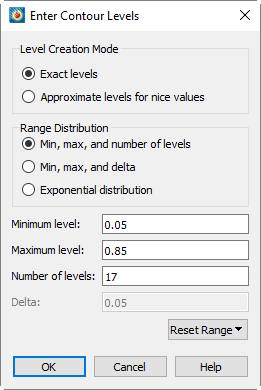 enter contour level range