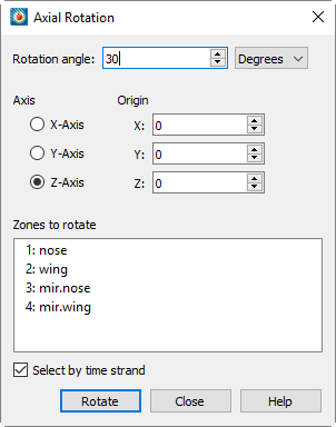 axial rotation