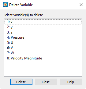 delete variable