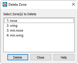 delete zone