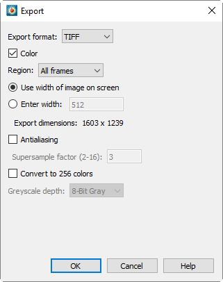 export tiff