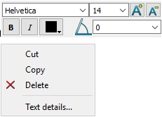 text toolbar