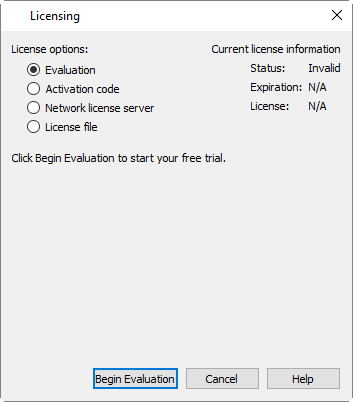 licensing eval
