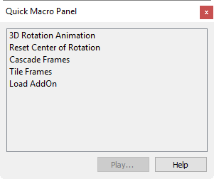 quick macro panel
