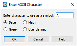 enter ascii character