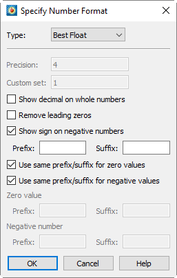 specify number formats