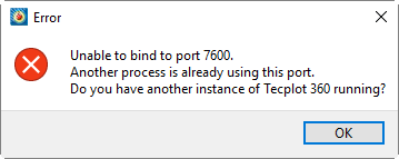 pytecplot connections warning