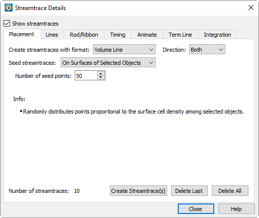 streamtrace details position
