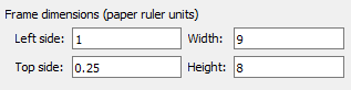 edit active frame dimensions