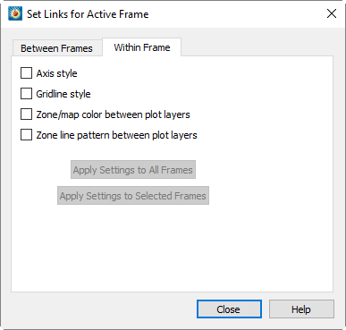 set links for active frame within frame