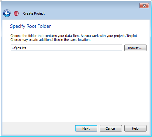 create project specify root csv