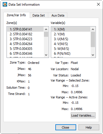 dataset info zone var