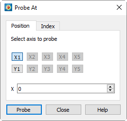 probe at position xy