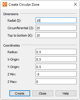 create circular zone