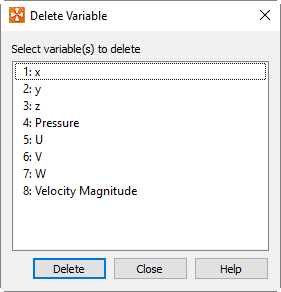 delete variable