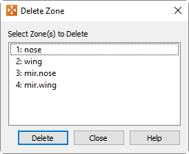 delete zone