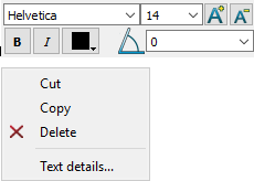 text toolbar