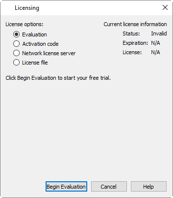 licensing eval