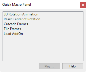 quick macro panel