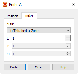 probe at index