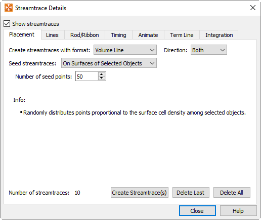 streamtrace details position