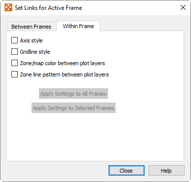 set links for active frame within frame