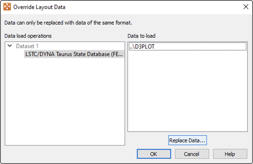 layout override dialog