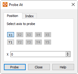 probe at position xy