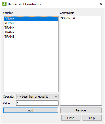 define fault constraints