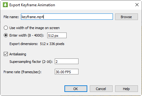 export keyframe