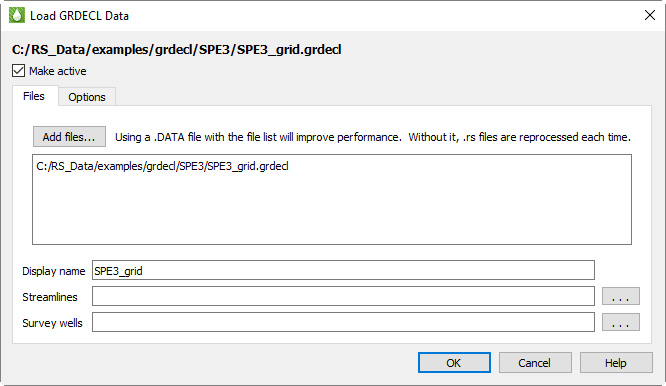 load grid data grdecl files