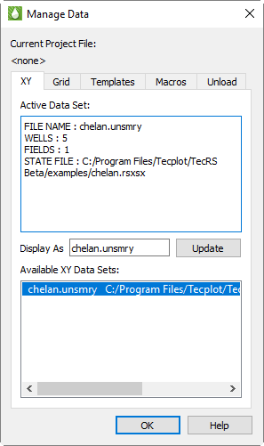 manage data xy active
