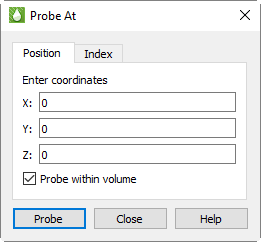 probe at position xy