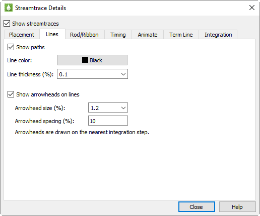 streamtrace details lines