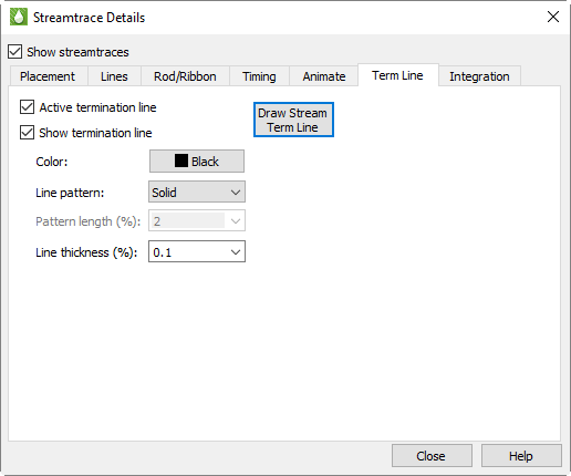 streamtrace details termline