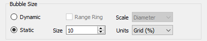bubble size